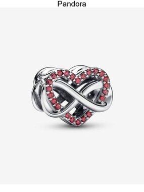 Pandora Family Infinity Red Heart Charm